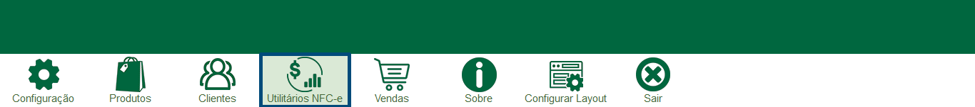 Caminho para chegar ao 'Utilitários NFCe' pelo MC Super